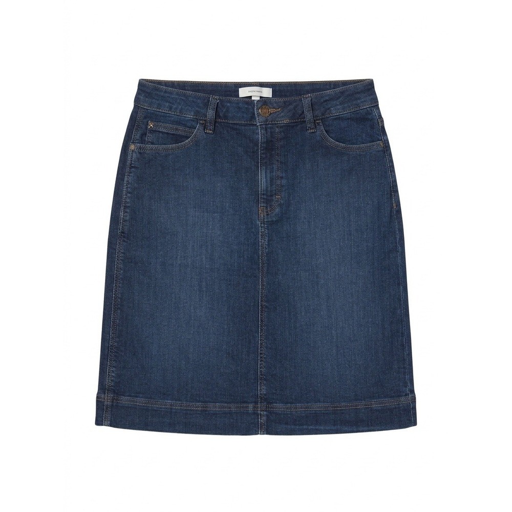 Vintage H.D. Lee Moderstar Dark Wash Denim Skirt XL 70s 80s Patch Pocket USA - Picture 1 of 3